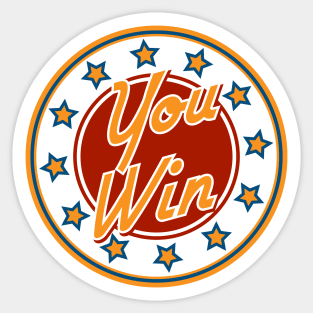 You win Badge Sticker